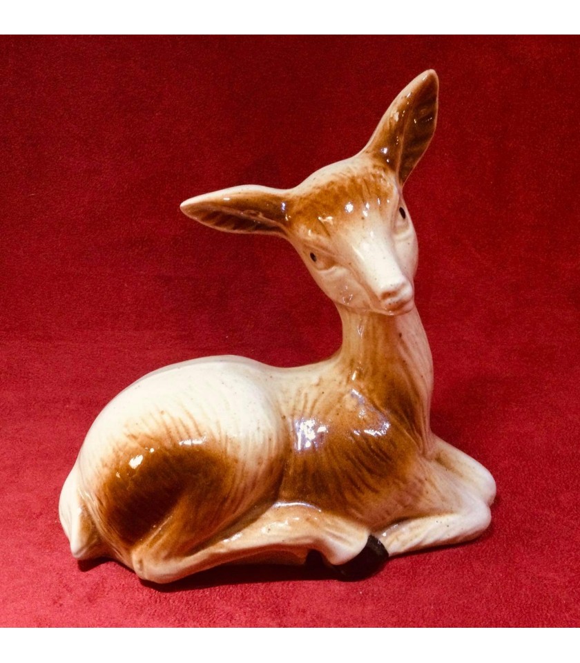 Biche en céramique vintage année 60