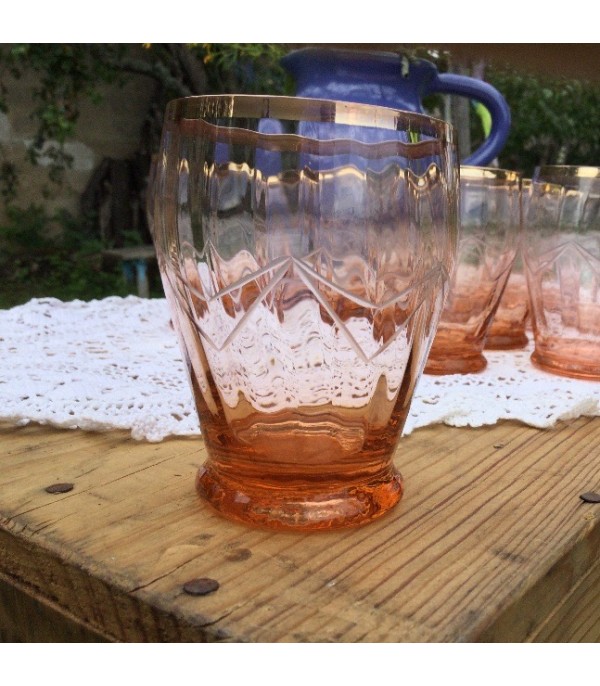 Verres Roselyne art deco